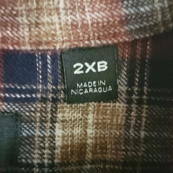 NWT Solaris Big and Tall long sleeve Flannel size 2XB - Picture 7 of 9